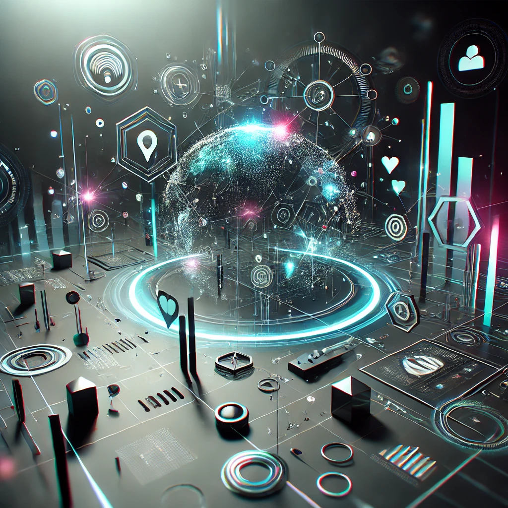 Futuristic digital interface representing marketing data insights and business growth strategy
